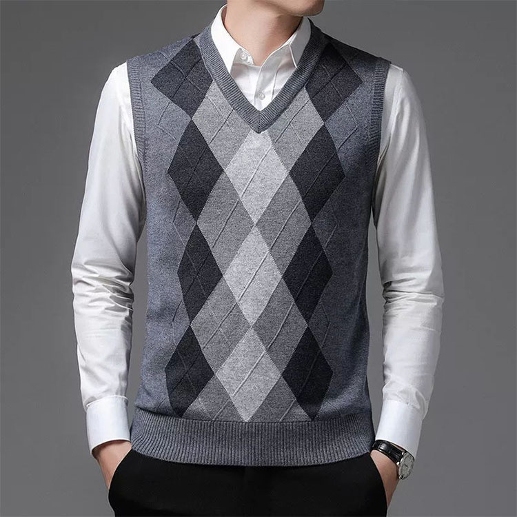 Men's knitting recommendation--plaid sweater